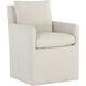 Glenrose Effie Linen Wheeled Dining Armchair, Wheeled
